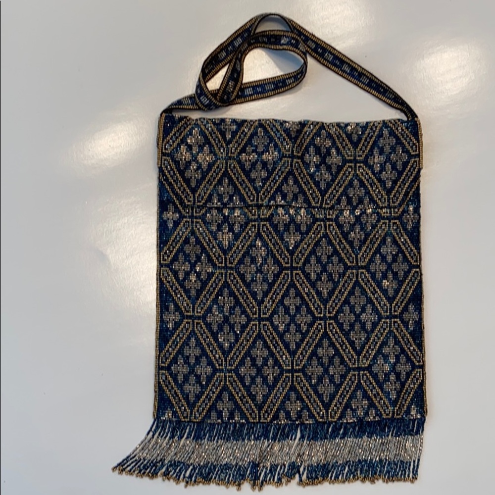 Victorian beaded antique vintage seed bead purse